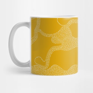 Abstract, Boho Dots In Mustard Mug